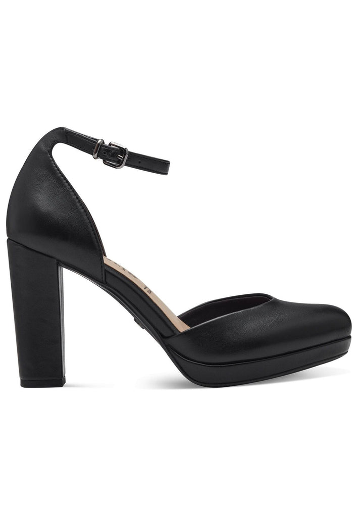 Tamaris Pumps Lederimitat Schwarz