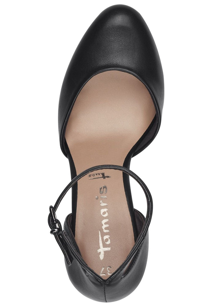 Tamaris Pumps Lederimitat Schwarz