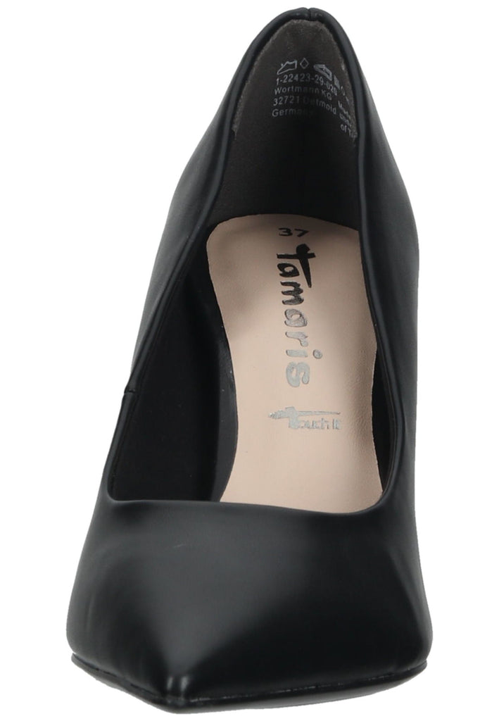 Tamaris Pumps Lederimitat Schwarz