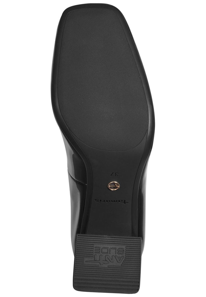 Tamaris Pumps Lederimitat Schwarz Lack