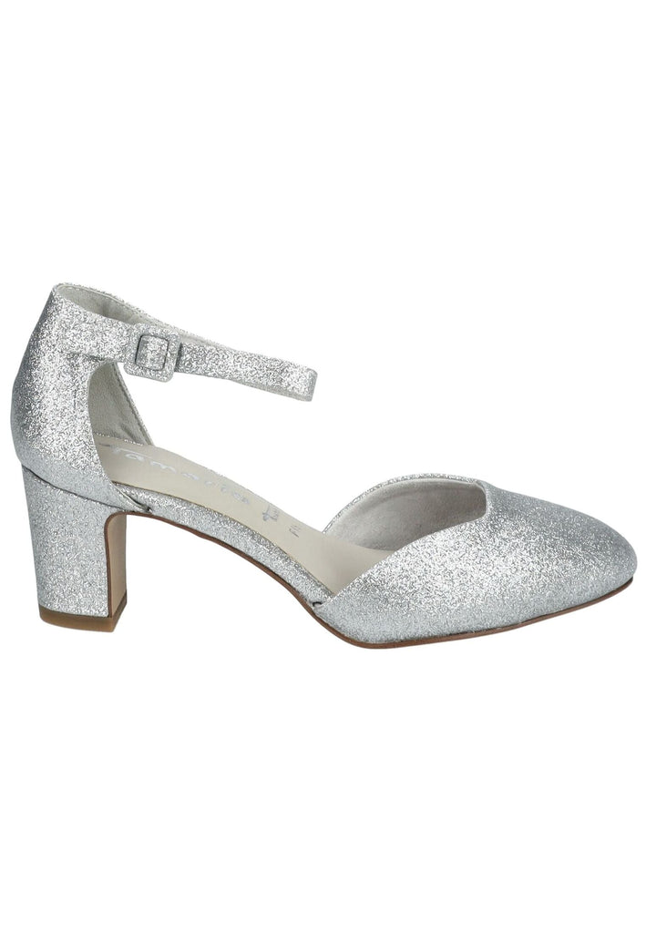Tamaris Pumps Lederimitat Silber