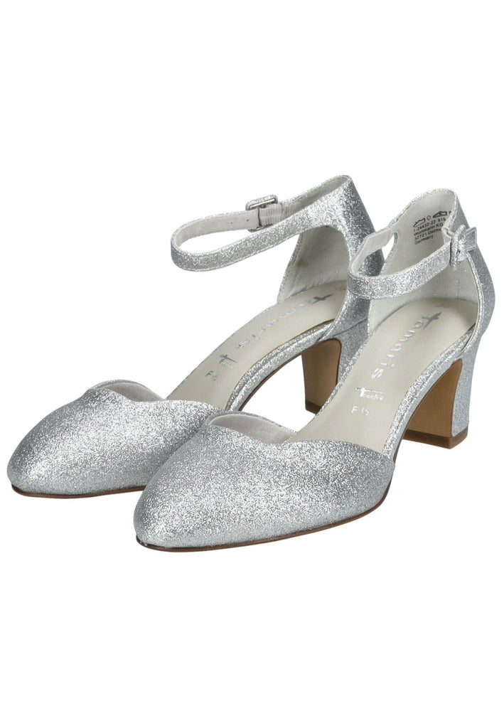 Tamaris Pumps Lederimitat Silber