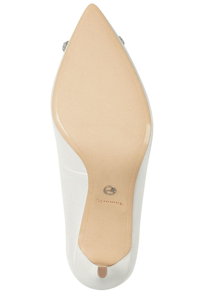Tamaris Pumps Lederimitat Weiß
