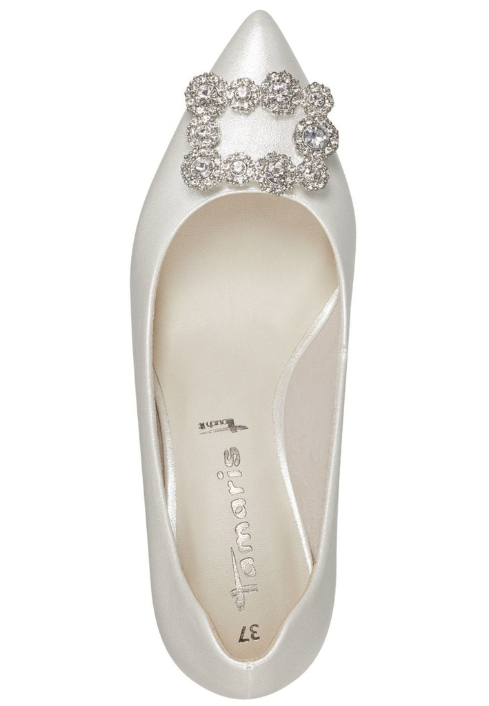 Tamaris Pumps Lederimitat Weiß