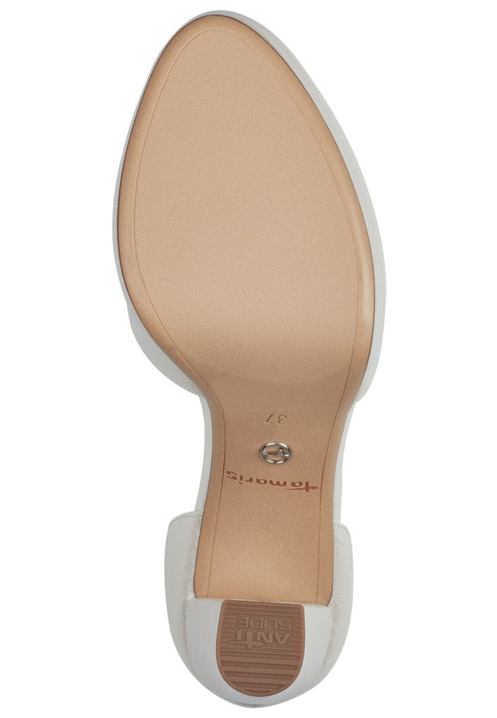 Tamaris Pumps Lederimitat Weiß Kombi