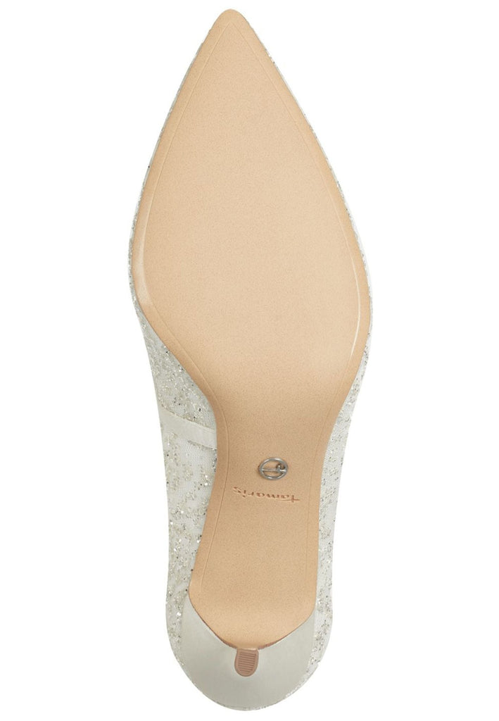 Tamaris Pumps Textil Ivory