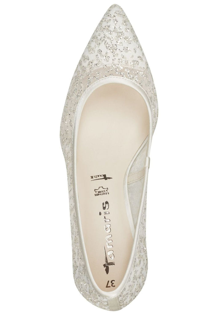 Tamaris Pumps Textil Ivory