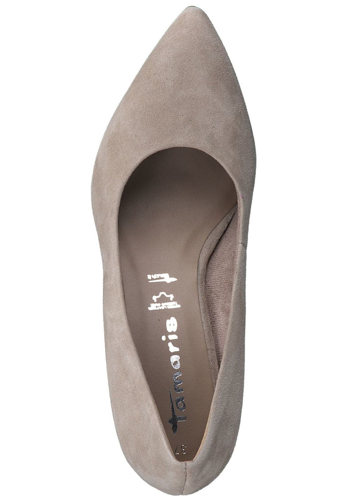 Tamaris Pumps Veloursleder Ivory