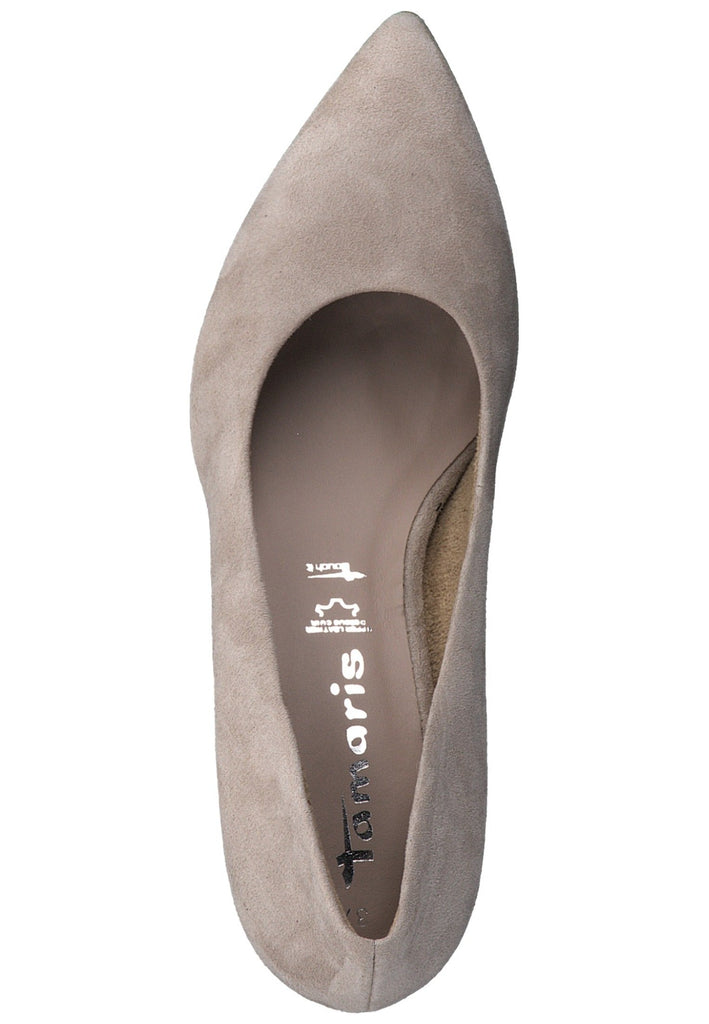 Tamaris Pumps Veloursleder Ivory