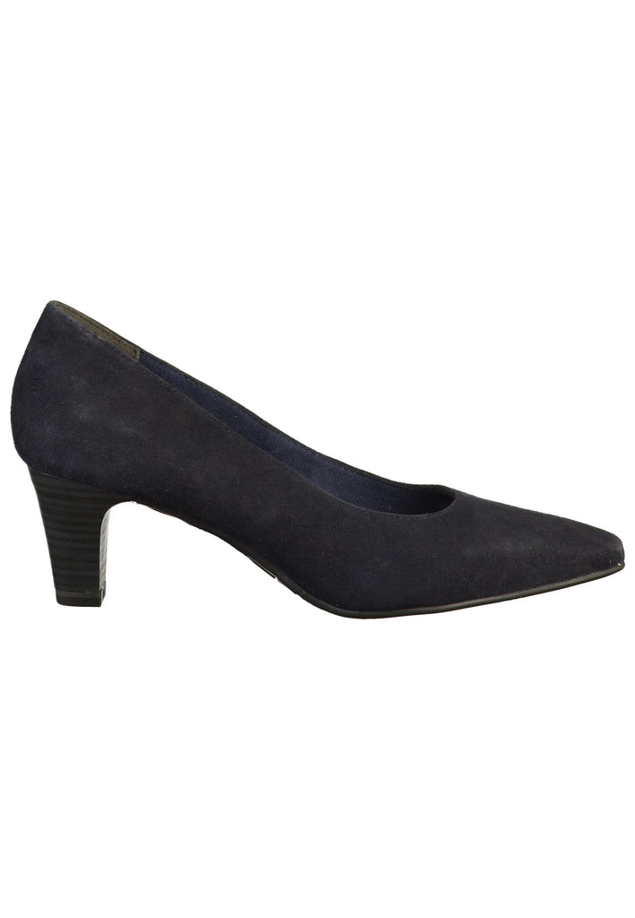 Tamaris Pumps Veloursleder Navy