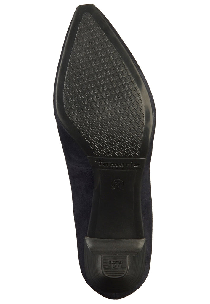 Tamaris Pumps Veloursleder Navy