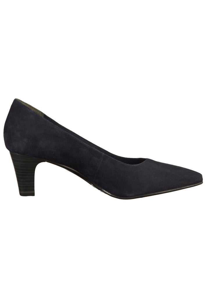 Tamaris Pumps Veloursleder Navy