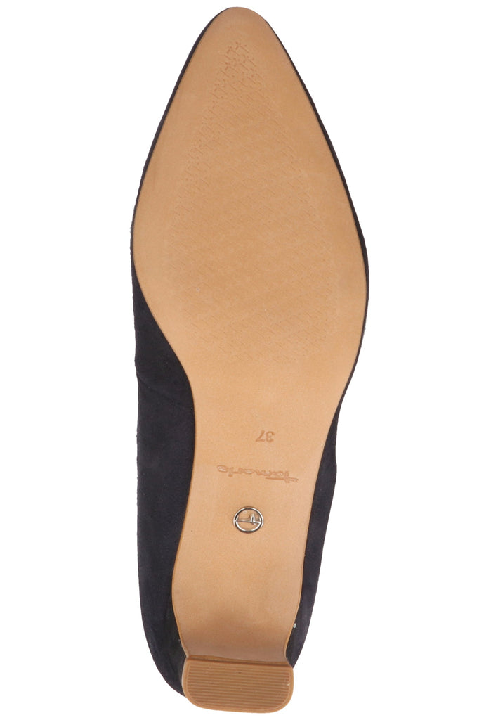 Tamaris Pumps Veloursleder Navy