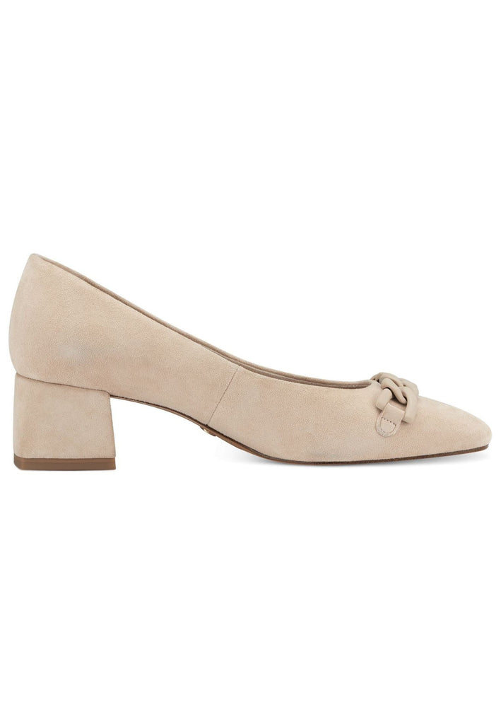 Tamaris Pumps Veloursleder Nude
