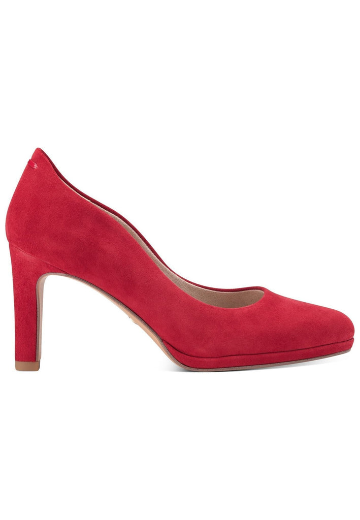 Tamaris Pumps Veloursleder Rot