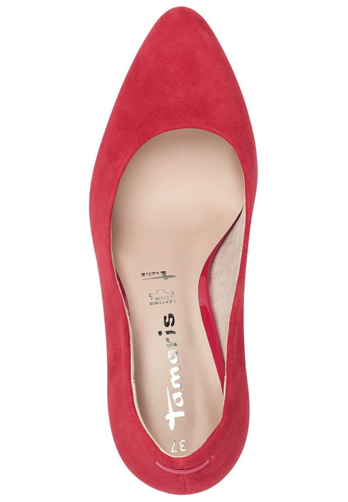 Tamaris Pumps Veloursleder Rot