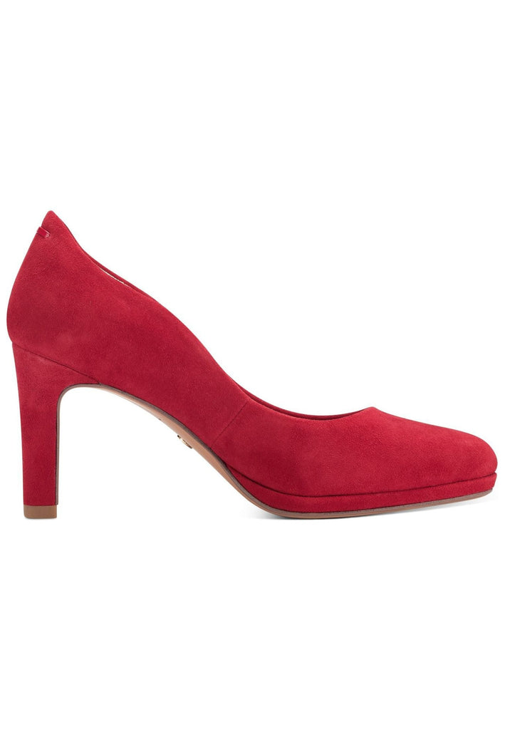 Tamaris Pumps Veloursleder Rot