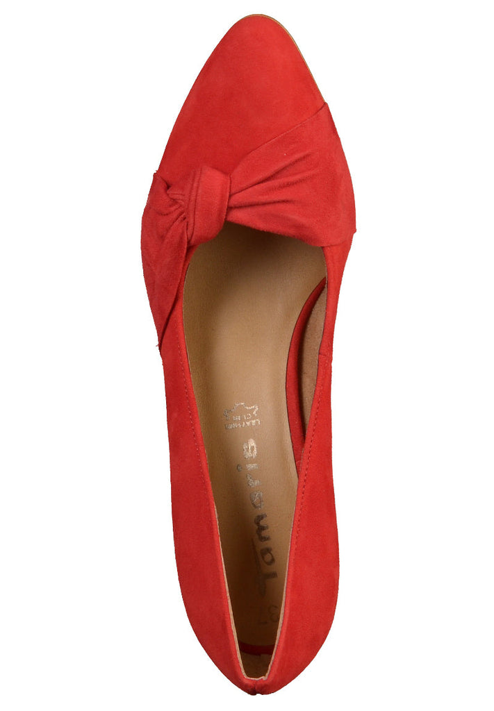 Tamaris Pumps Veloursleder Rot