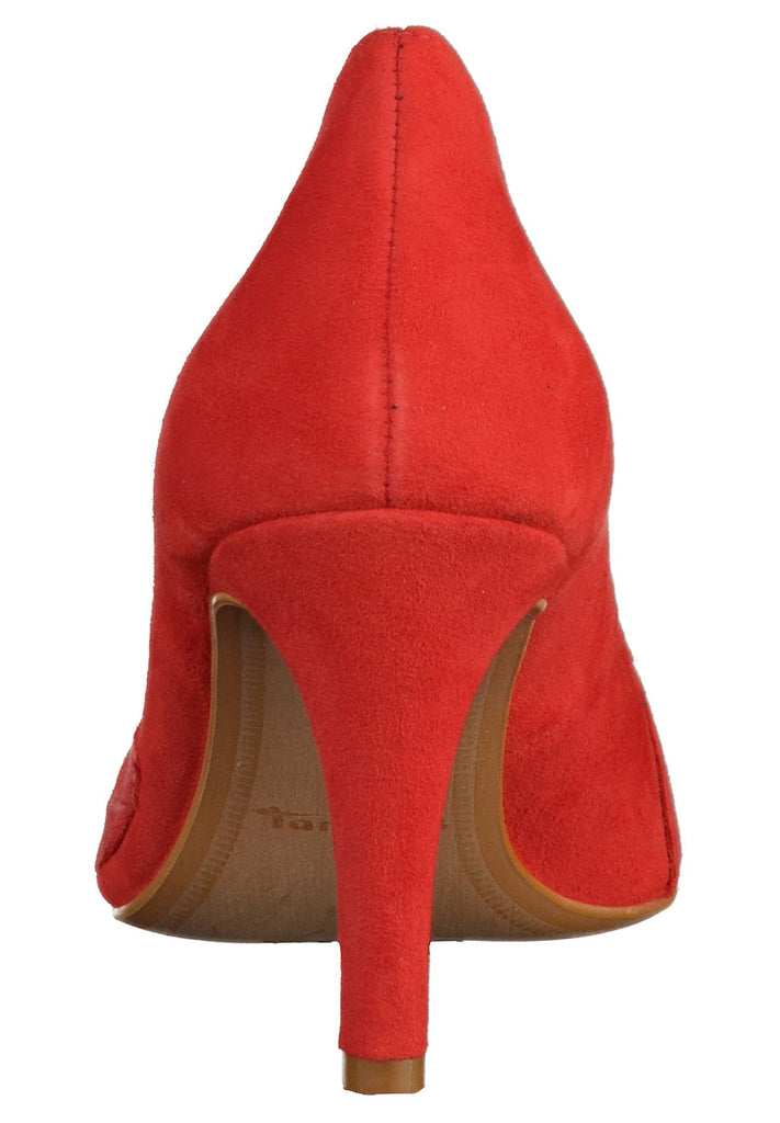 Tamaris Pumps Veloursleder Rot