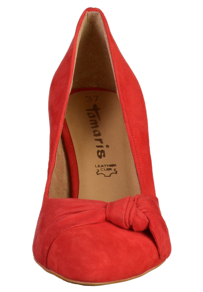 Tamaris Pumps Veloursleder Rot