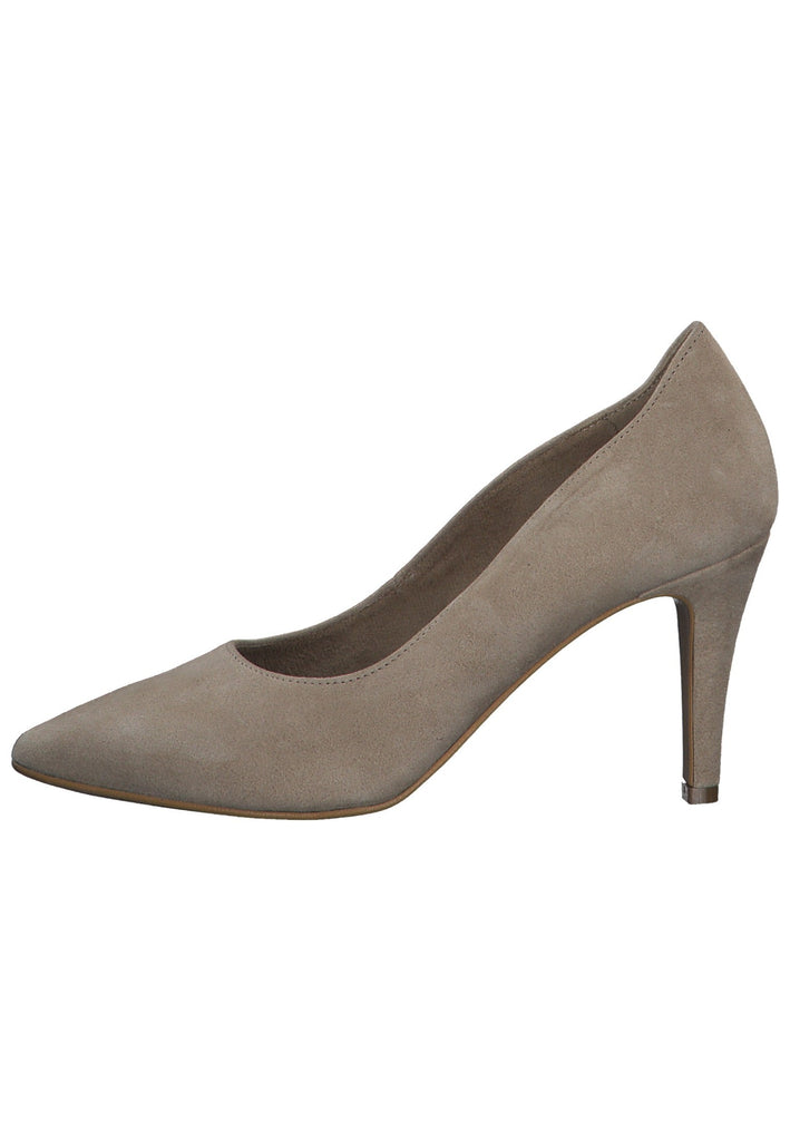 Tamaris Pumps Veloursleder Taupe