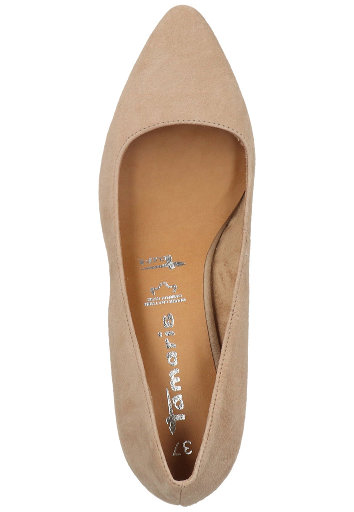 Tamaris Pumps Veloursleder Taupe