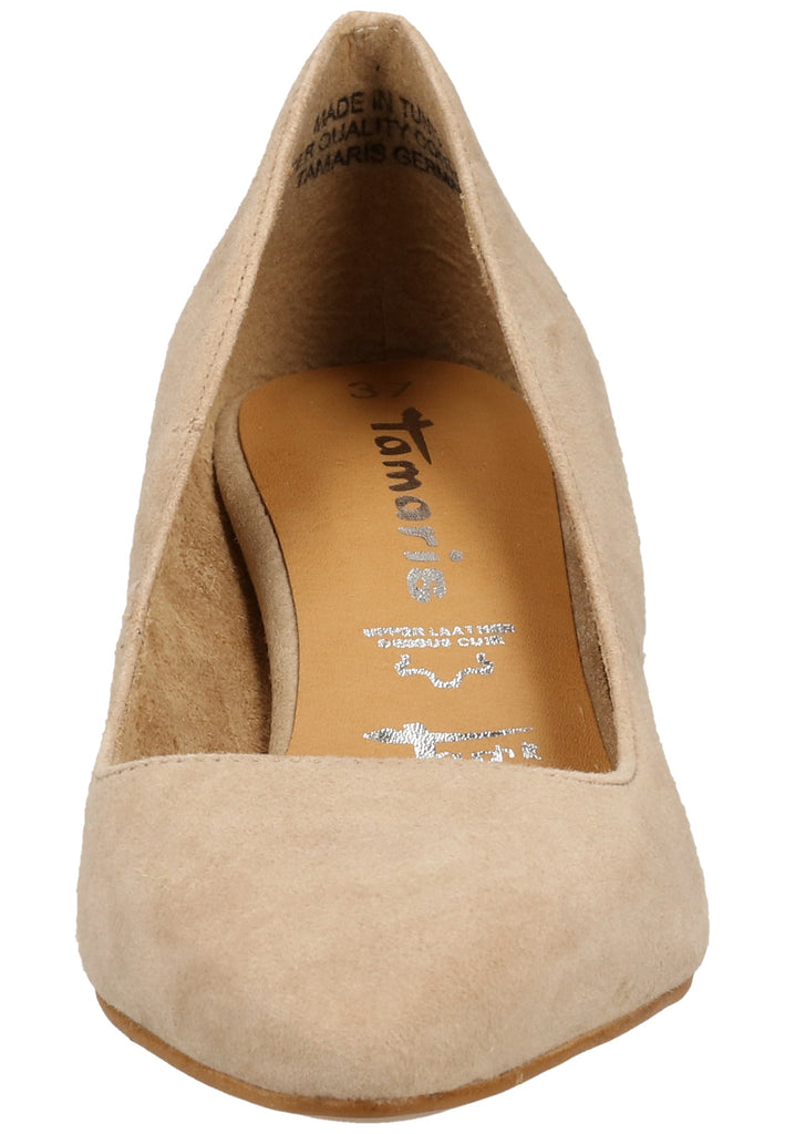 Tamaris Pumps Veloursleder Taupe
