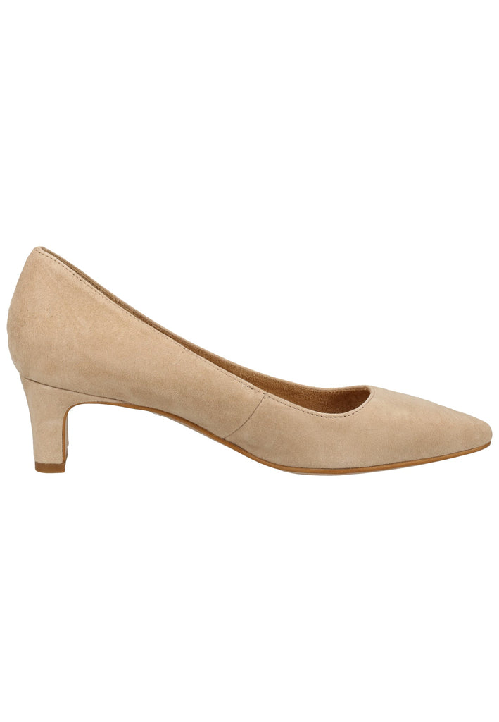Tamaris Pumps Veloursleder Taupe