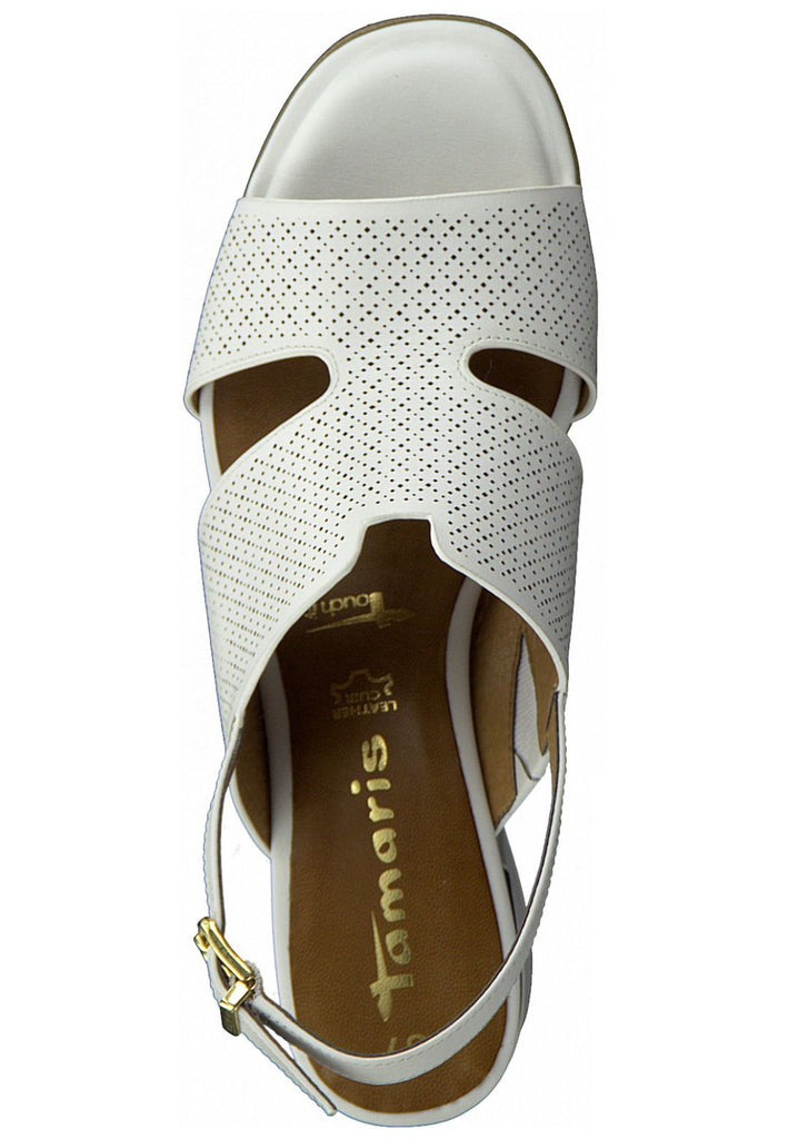 Tamaris Sandalen Glattleder Weiß