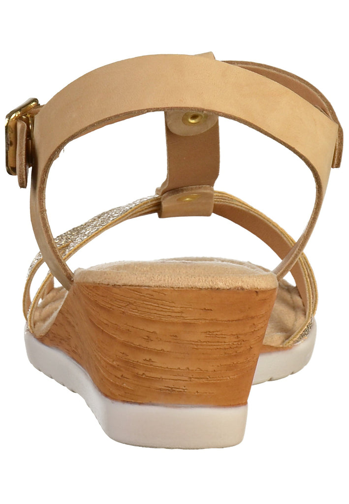 Tamaris Sandalen Leder Beige/Gold
