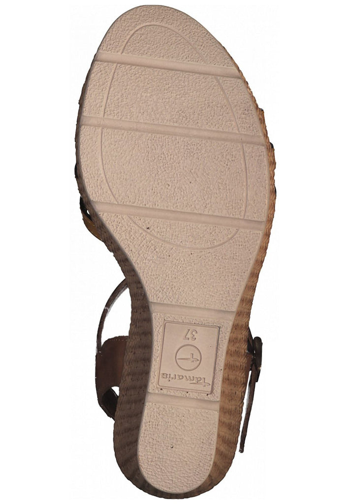 Tamaris Sandalen Leder Braun/Gelb