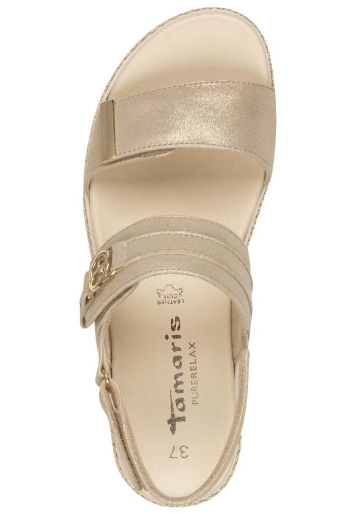 Tamaris Sandalen Leder Champagne