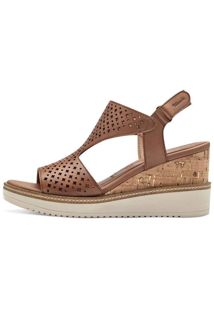 Tamaris Sandalen Leder Cognac