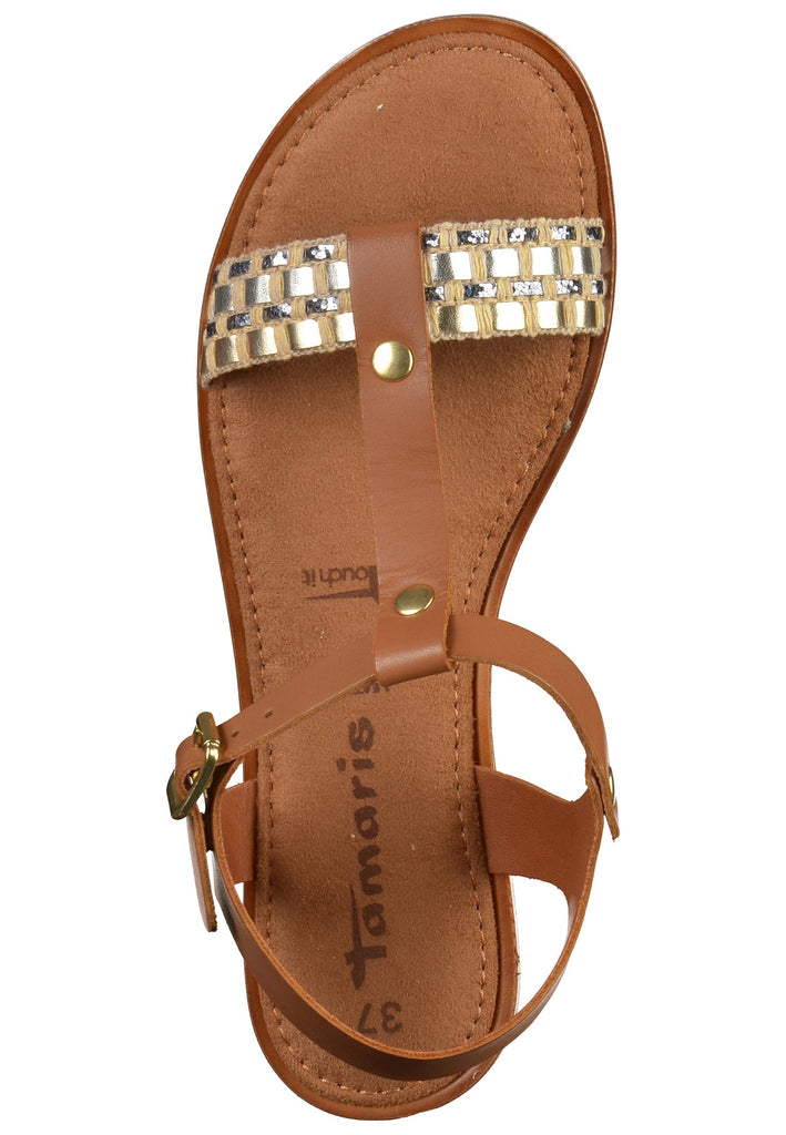 Tamaris Sandalen Leder Cognac