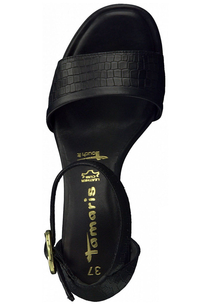 Tamaris Sandalen Leder Croco Black