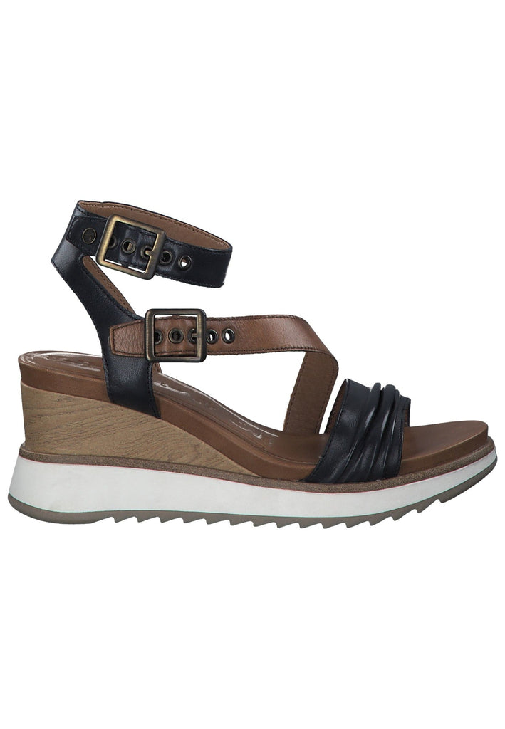 Tamaris Sandalen Leder Dunkelblau/Braun