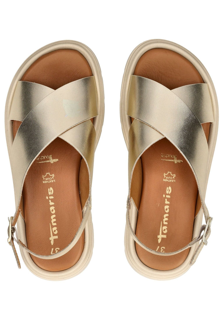 Tamaris Sandalen Leder Hellgold