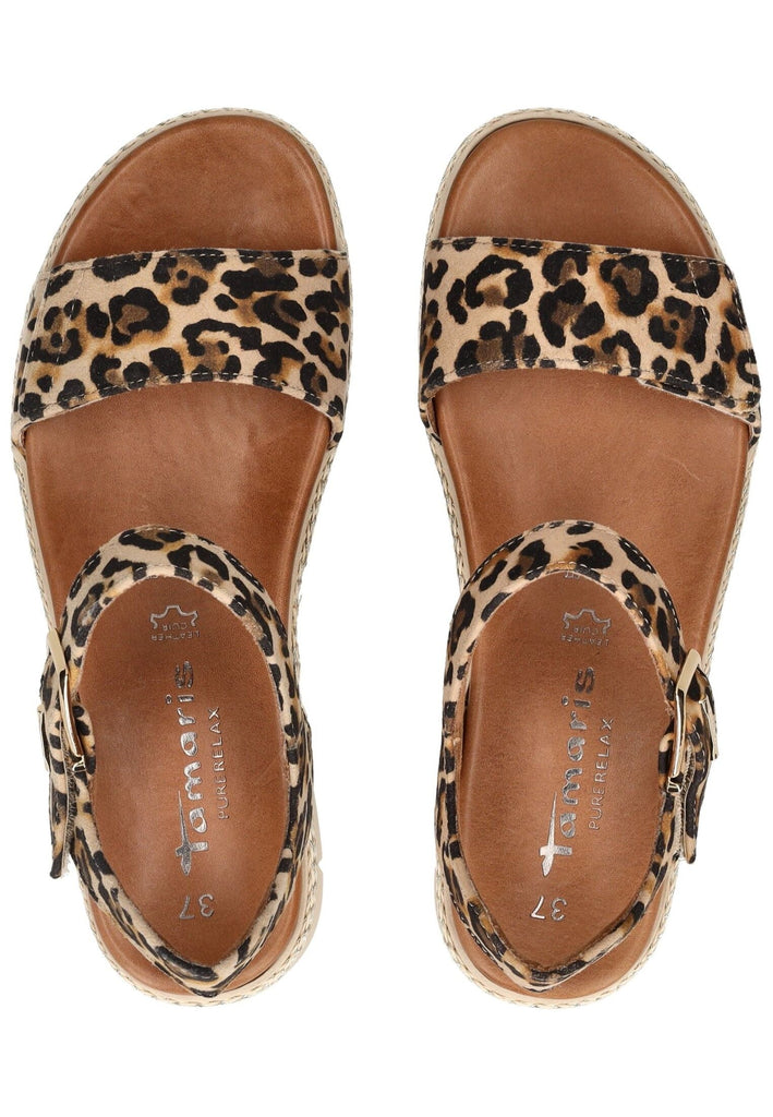 Tamaris Sandalen Leder Leopard
