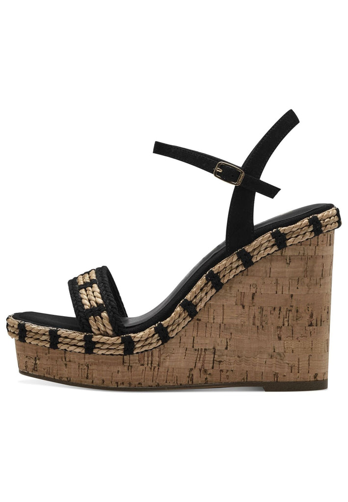 Tamaris Sandalen Leder Schwarz/Braun