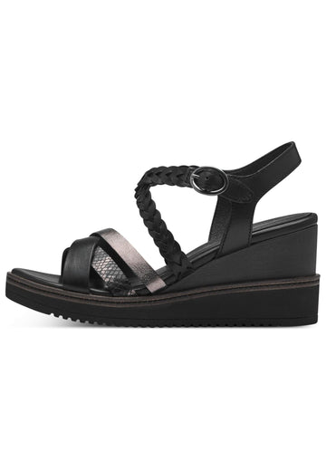 Tamaris Sandalen Leder/Synthetik Schwarz