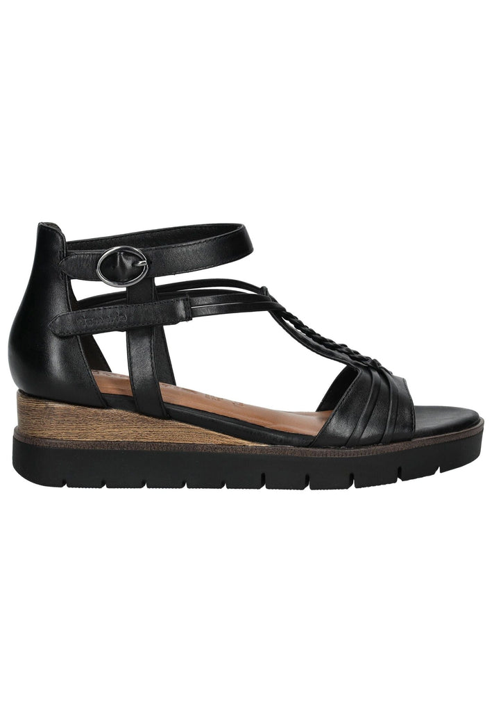 Tamaris Sandalen Leder/Synthetik Schwarz