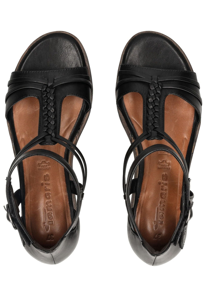 Tamaris Sandalen Leder/Synthetik Schwarz