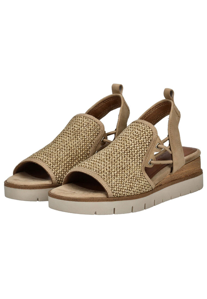 Tamaris Sandalen Leder/Textil Tan