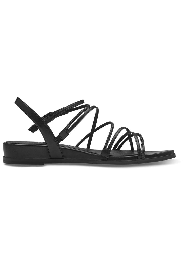 Tamaris Sandalen Lederimitat/Textil Schwarz