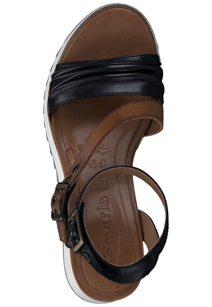 Sandalen Tamaris Sandalen Leder Dunkelblau/Braun