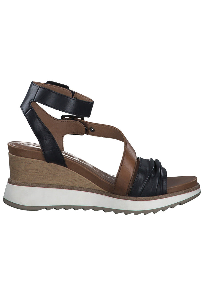 Sandalen Tamaris Sandalen Leder Dunkelblau/Braun