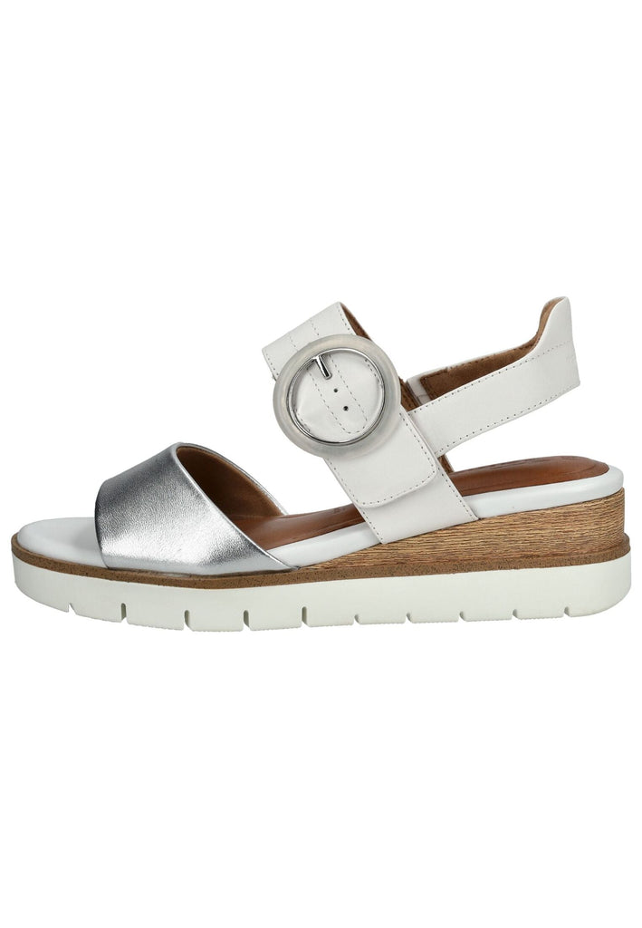 Sandalen Tamaris Sandalen Leder Weiß/Silber