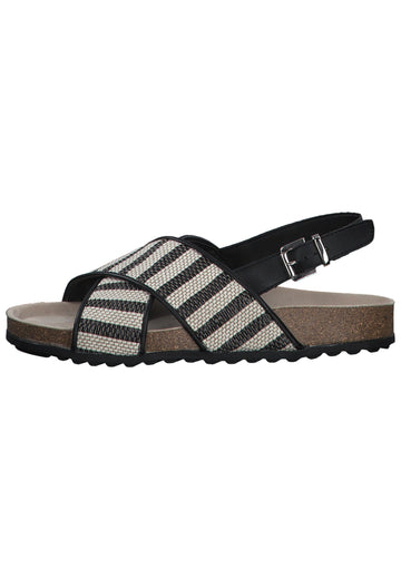 Sandalen Tamaris Sandalen Lederimitat/Textil Schwarz Kombi