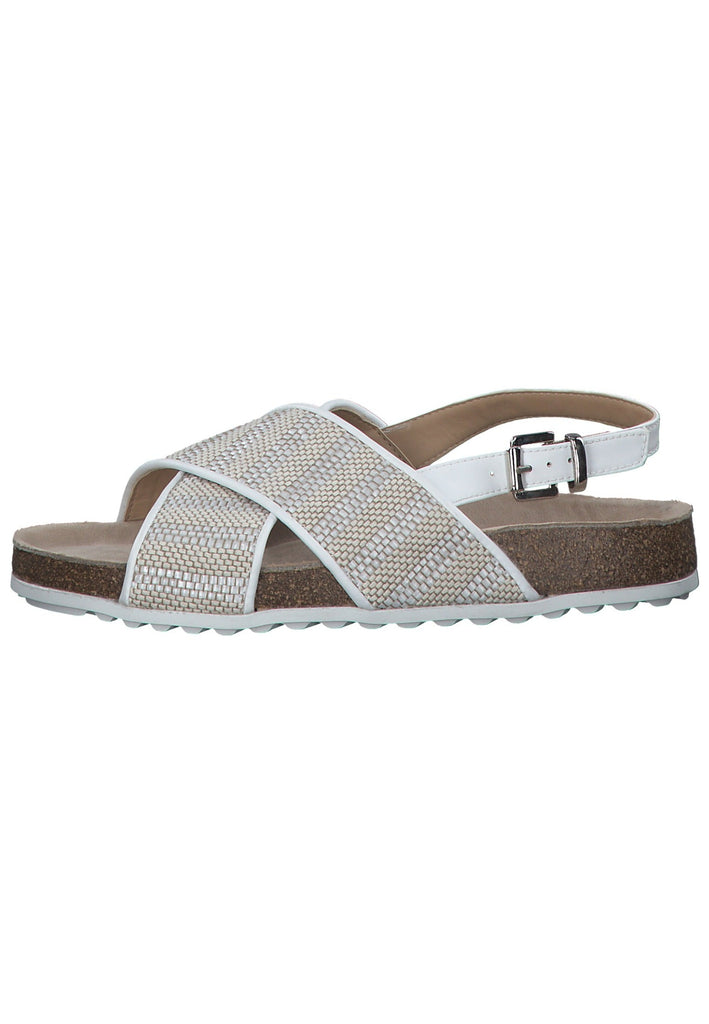Sandalen Tamaris Sandalen Lederimitat/Textil Weiß Kombi