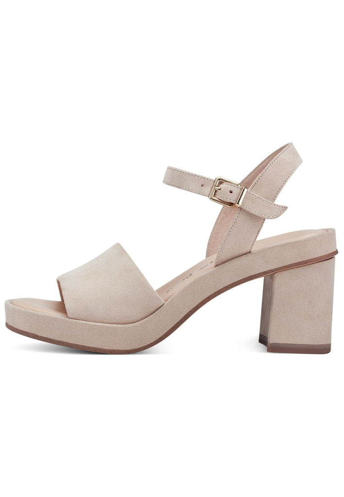 Sandalen Tamaris Sandalen Veloursleder Beige